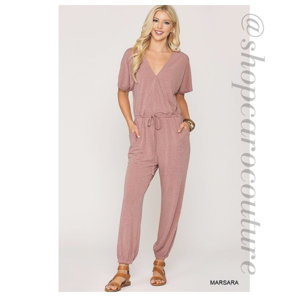 Tonal Leopard Print Jumpsuit